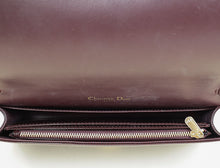 Christian Dior Burgundy Lady Dior Pouch With Chain