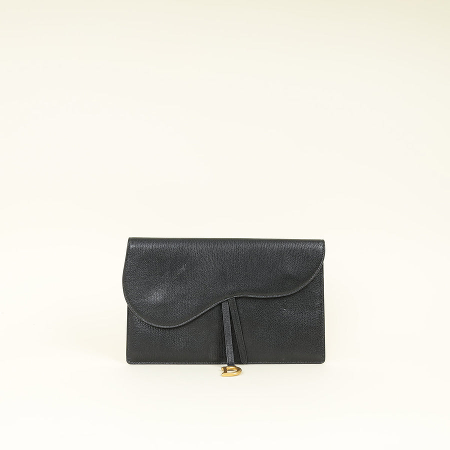 Christian Dior Black Saddle Pouch