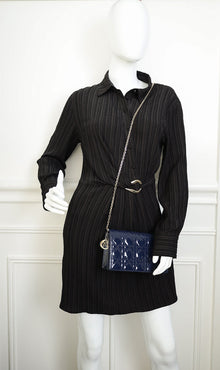 Christian Dior Navy Lady Dior Pouch on Chain