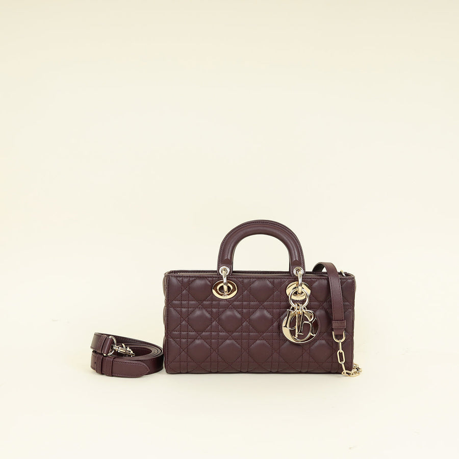 Christian Dior Plum Lady D-Joy Medium Bag