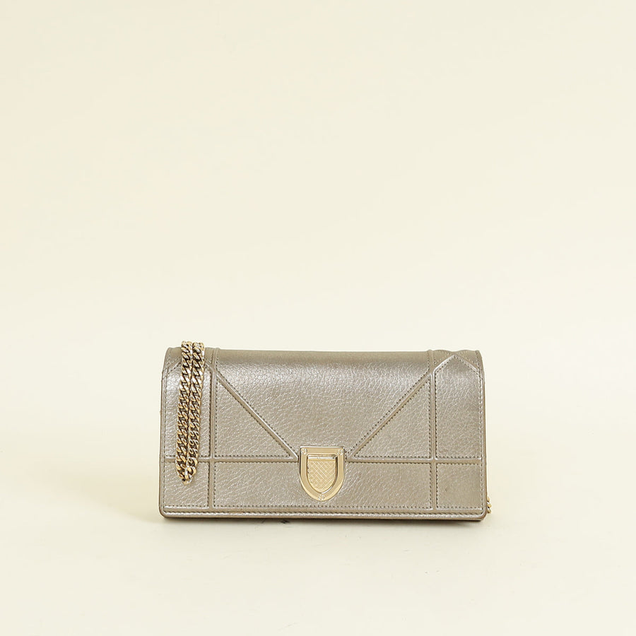 Christian Dior Champaign Diorama Chain Wallet