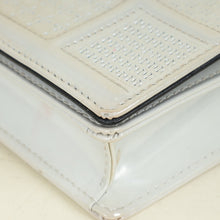 Christian Dior Metallic White Microcannage Diorama Wallet On Chain