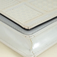 Christian Dior Metallic White Microcannage Diorama Wallet On Chain