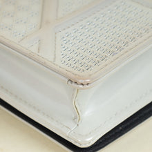 Christian Dior Metallic White Microcannage Diorama Wallet On Chain