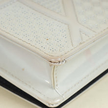 Christian Dior Metallic White Microcannage Diorama Wallet On Chain