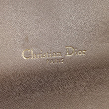 Christian Dior Metallic Champagne Saddle Long Wallet with Chain