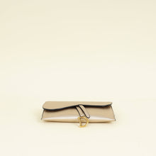 Christian Dior Metallic Champagne Saddle Long Wallet with Chain