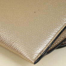 Christian Dior Metallic Champagne Saddle Long Wallet with Chain