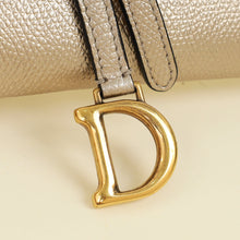Christian Dior Metallic Champagne Saddle Long Wallet with Chain