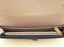 Christian Dior Metallic Champagne Saddle Long Wallet with Chain