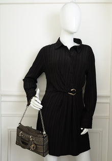 Christian Dior Bronze Lady D-Joy Embroidery Macramé Motif Medium Bag