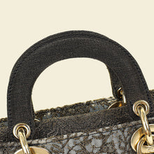 Christian Dior Bronze Lady D-Joy Embroidery Macramé Motif Medium Bag
