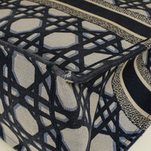 Christian Dior Book Tote Macrocannage Embroidery Large Bag