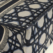 Christian Dior Book Tote Macrocannage Embroidery Large Bag