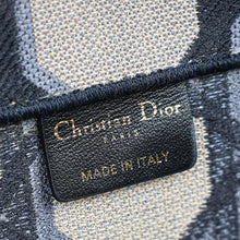 Christian Dior Book Tote Macrocannage Embroidery Large Bag