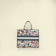 Christian Dior White Multicolor Toile de Jouy Fantastica Book Tote Large Bag