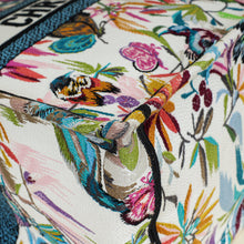 Christian Dior White Multicolor Toile de Jouy Fantastica Book Tote Large Bag