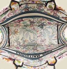 Christian Dior White Multicolor Toile de Jouy Fantastica Book Tote Large Bag