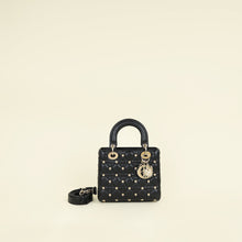 Christian Dior Black Lady Dior Sun Studs Small Bag