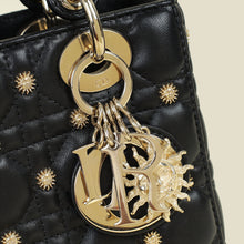 Christian Dior Black Lady Dior Sun Studs Small Bag