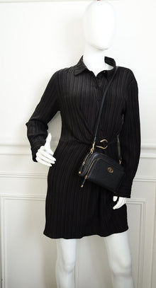 Christian Dior Black Caro Double Pouch Bag