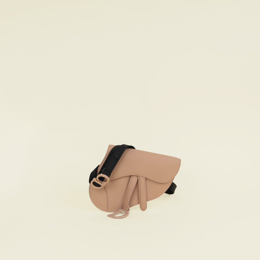 Christian Dior Blush Saddle Flat Belt Pouch