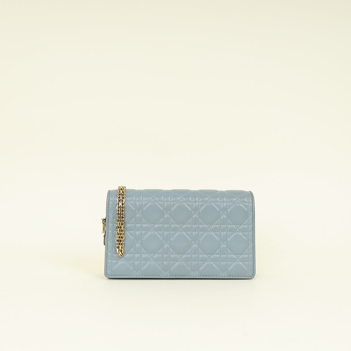 Christian Dior Grey Lady Dior Chain Pouch