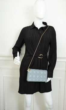 Christian Dior Grey Lady Dior Chain Pouch