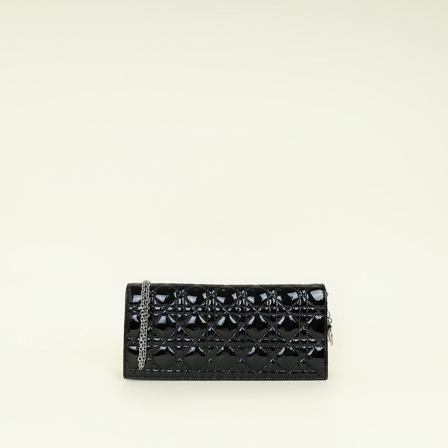 Christian Dior Black Lady Dior Convertible Clutch