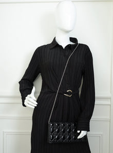 Christian Dior Black Lady Dior Convertible Clutch