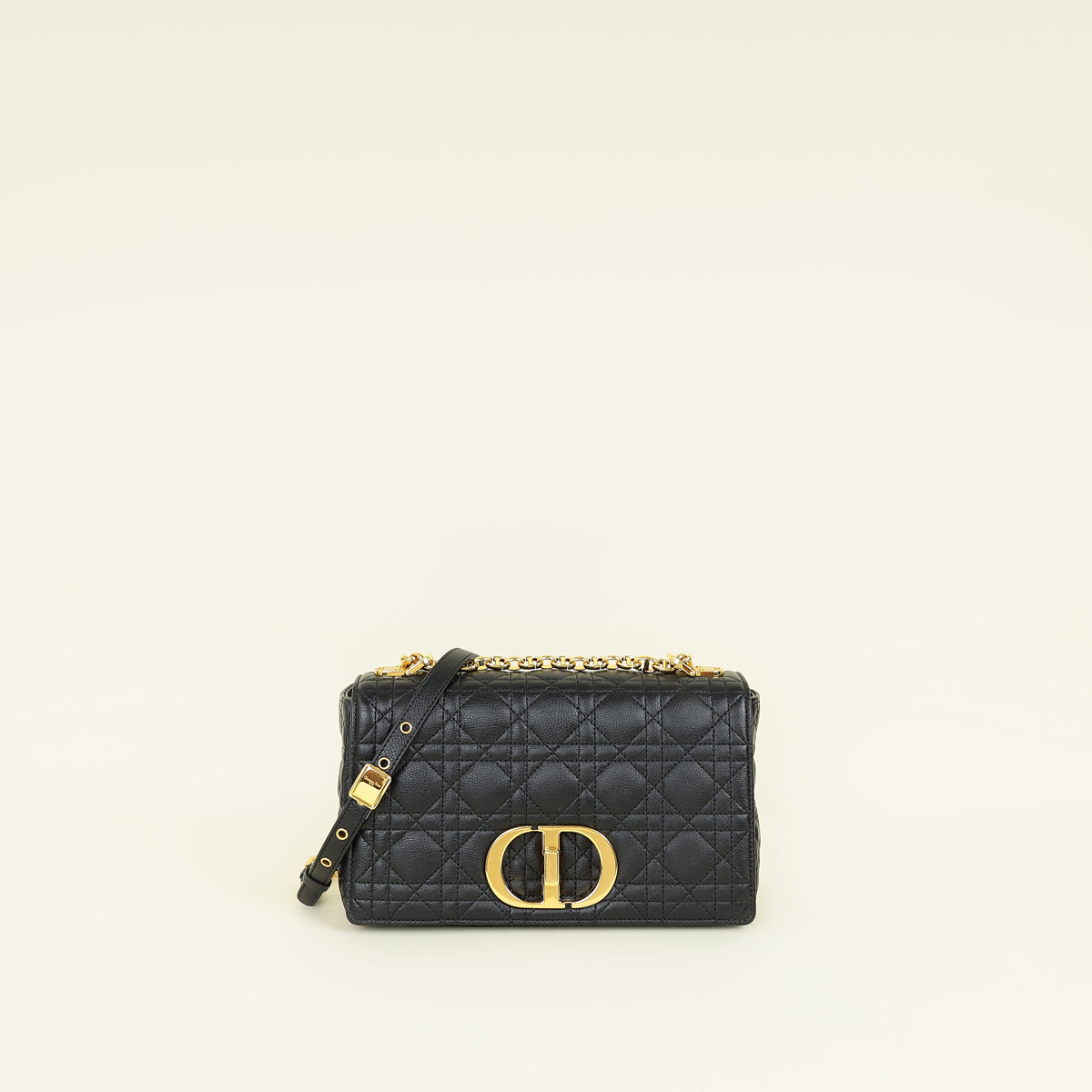 Christian Dior Black Caro Medium Bag