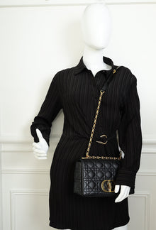Christian Dior Black Caro Medium Bag