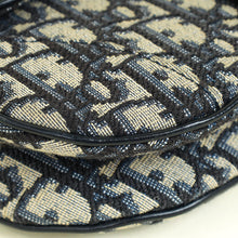 Christian Dior Navy Blue Oblique Mini Saddle Bag W/ Strap
