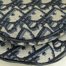 Christian Dior Navy Blue Oblique Mini Saddle Bag W/ Strap