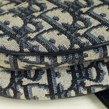 Christian Dior Navy Blue Oblique Mini Saddle Bag W/ Strap