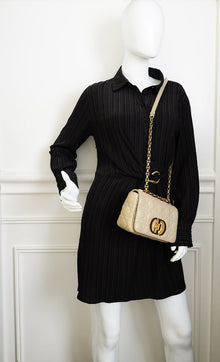 Christian Dior Greige Cannage Caro Small Bag