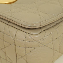 Christian Dior Greige Cannage Caro Small Bag