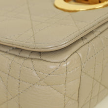 Christian Dior Greige Cannage Caro Small Bag