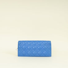 Christian Dior Blue Lady Dior Cannage Convertible Chain Clutch