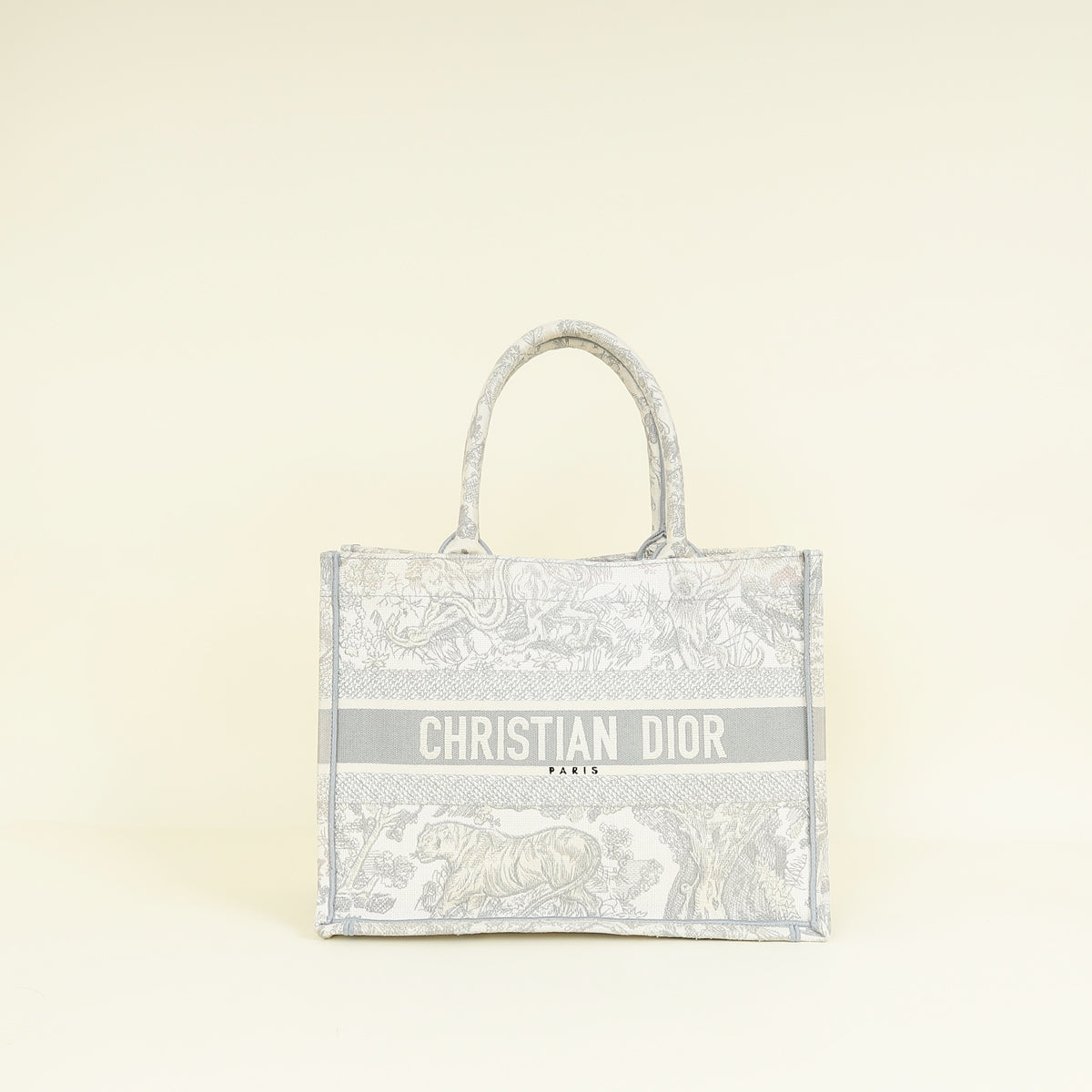 Christian Dior Bicolor Toile De Jouy Book Tote Medium Bag