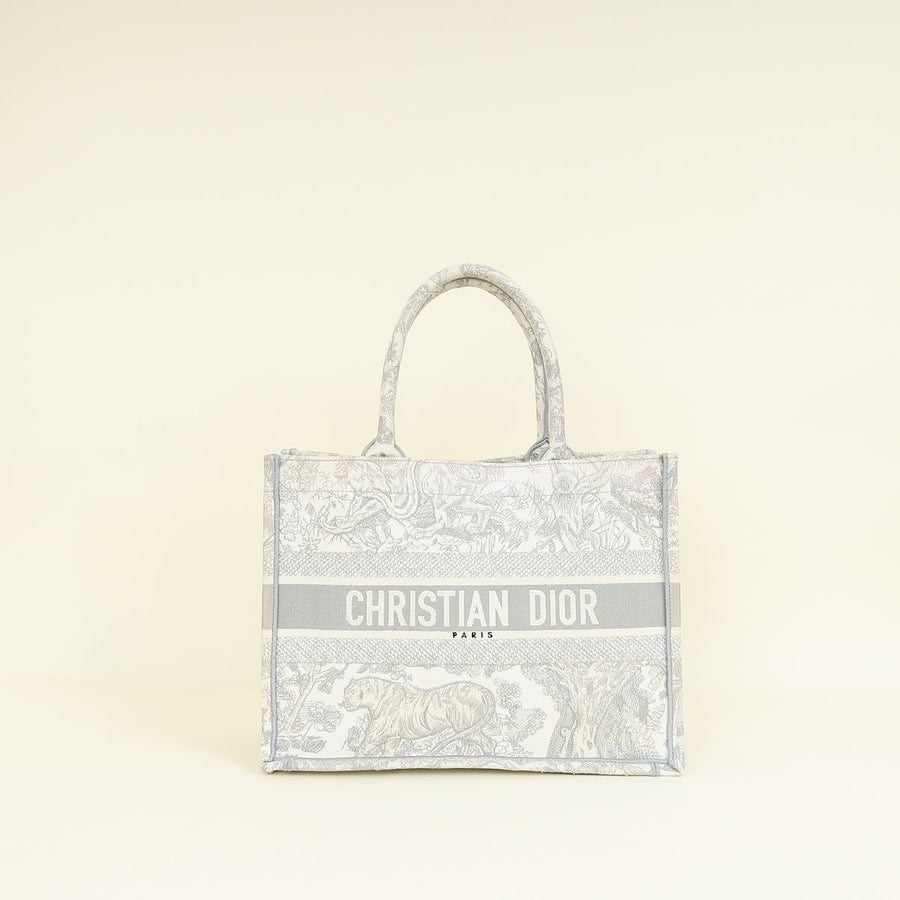 Christian Dior Bicolor Toile De Jouy Book Tote Medium Bag