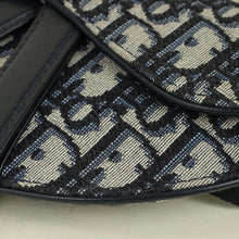 Christian Dior Navy Blue Oblique Saddle Flat Belt Pouch