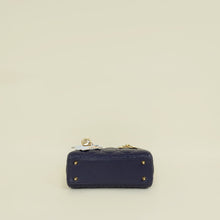 Christian Dior Navy Blue Lady Dior Small Jeweled owl Bag