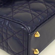 Christian Dior Navy Blue Lady Dior Small Jeweled owl Bag