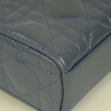 Christian Dior Metallic Midnight Blue Lady D-Joy Medium Bag