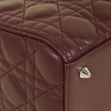 Christian Dior Burgundy Cannage Lady Dior Medium Bag