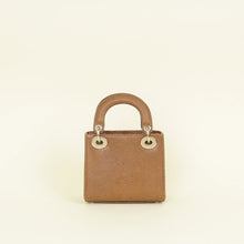 Christian Dior Brown Lizard Mini Chain Lady Dior Bag