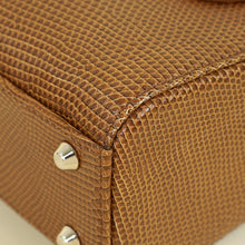 Christian Dior Brown Lizard Mini Chain Lady Dior Bag