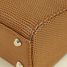 Christian Dior Brown Lizard Mini Chain Lady Dior Bag