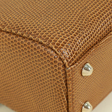 Christian Dior Brown Lizard Mini Chain Lady Dior Bag
